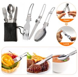 Ultra-Light Portable Outdoor Camping Cookware Stove Cultery Set