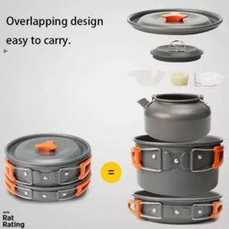 Ultra-Light Portable Outdoor Camping Cookware Stove Cultery Set