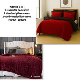 6 IN 1 REVERSIBLE COMFORTER COMBO