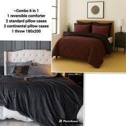 6 IN 1 REVERSIBLE COMFORTER COMBO