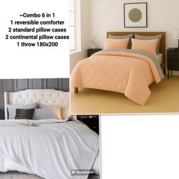 6 IN 1 REVERSIBLE COMFORTER COMBO