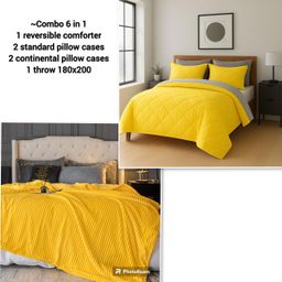6 IN 1 REVERSIBLE COMFORTER COMBO