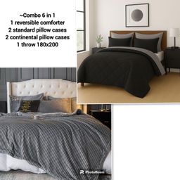 6 IN 1 REVERSIBLE COMFORTER COMBO