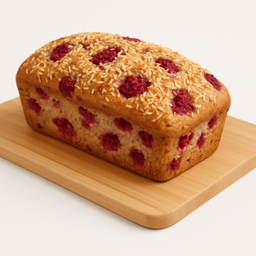 Coconut / Raspberry Large Loaf / Pan Grande de Coco y Frambuesa (5½" × 3")