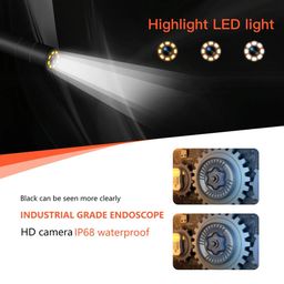 Multi-Purpose 8mm IP67 Waterproof 4.3 inch HD Portable Endoscope - Borescope