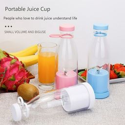 420ML Portable Mini Rechargeable Juicer Cup Blender Smoothie Mixer - Pink
