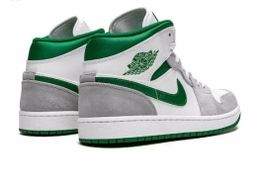 Air Jordan 1 Mid SE "Grey/Pine Green/White" sneakers
