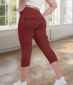 Ladies 4-Button Pocket High -Waisted Pants