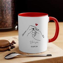 White Outside - Red Inside Mugs