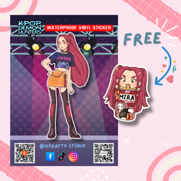 Kpop Demon Hunters Huntrix Full Body Individual Stickers Rumi Zoey Mira