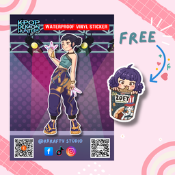 Kpop Demon Hunters Huntrix Full Body Individual Stickers Rumi Zoey Mira