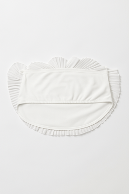 Blusa strapless plisada en blanco marfil - Size M