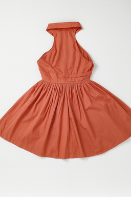 Vestido halter terracota con botones - Size M