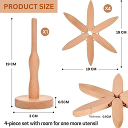 HOT DISH MAT WOODEN TREE COASTER (ALAS MAKANAN PANAS)