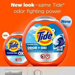 Tide Power PODS Odor Defense + Oxi Laundry Detergent Pacs, Original Scent, 25 Count