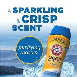ARM & HAMMER Clean Scentsations In-Wash Scent Booster, Laundry Scent Booster Purifying Waters scent, 24 Oz