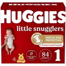 Huggies Little Snugglers Baby Diapers, Size 1 (8-14 lbs), 84 Ct