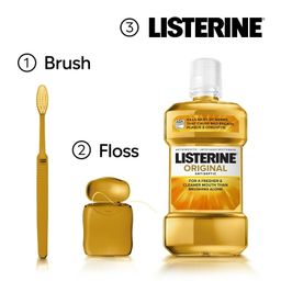 Listerine Original Antiseptic Mouthwash for Bad Breath & Plaque Oral Care, 1 L