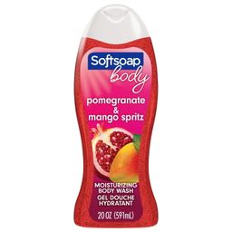 Softsoap Moisturizing Body Wash, All Skin Types, Juicy Pomegranate and Mango, 20 fl oz Bottle