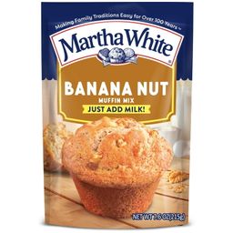 Martha White Banana Nut Muffin Mix, 7.6 oz Bag