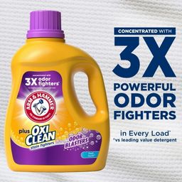 ARM & HAMMER Plus OxiClean Odor Blasters Fresh Burst, 77 Loads Liquid Laundry Detergent, 100.5 Fl oz