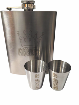 Hip flusk + 2short glasses set (engraved) 