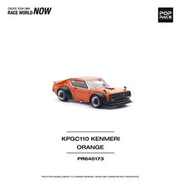 POP RACE MODEL 1/64 SKYLINE GT-R V8 DRIFT (KENMERI) - ORANGE