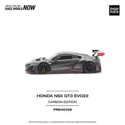 POP RACE MODEL 1/64 HONDA NSX GT3 EVO22 - CARBON EDITION