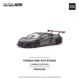 POP RACE MODEL 1/64 HONDA NSX GT3 EVO22 - CARBON EDITION