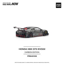 POP RACE MODEL 1/64 HONDA NSX GT3 EVO22 - CARBON EDITION