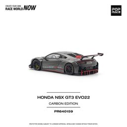 POP RACE MODEL 1/64 HONDA NSX GT3 EVO22 - CARBON EDITION