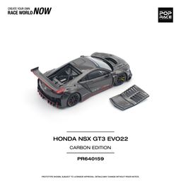 POP RACE MODEL 1/64 HONDA NSX GT3 EVO22 - CARBON EDITION