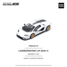 POP RACE MODEL 1/64 LAMBORGHINI COUNTACH LPI 800-4 BIANCO SIDERALE