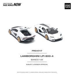 POP RACE MODEL 1/64 LAMBORGHINI COUNTACH LPI 800-4 BIANCO SIDERALE