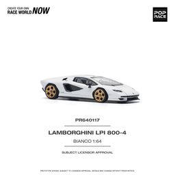 POP RACE MODEL 1/64 LAMBORGHINI COUNTACH LPI 800-4 BIANCO SIDERALE