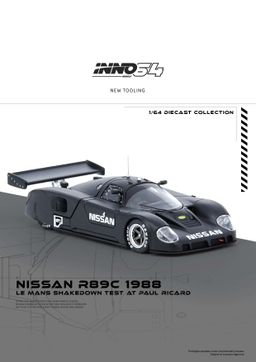 INNO MODEL 1/64 NISSAN R89C LE MANS SHAKEDOWN TEST AT PAUL RICARD 1988