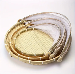 BAMBOO RATTAN TRAY WITH COVER 