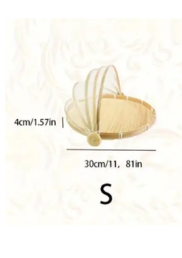 BAMBOO RATTAN TRAY WITH COVER 