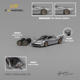 CM MODEL 1/64 PAGANI CODALUNGA - METALLIC SILVER