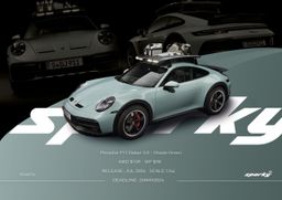 SPARKY MODEL 1/64 PORSCHE 911 DAKAR 3.0 - SHADE GREEN