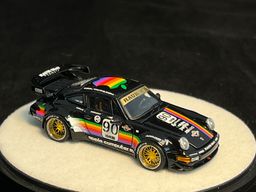 PGM MODEL 1/64 PORSCHE RWB964 BLACK APPLE #90