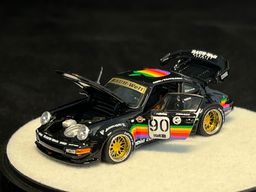 PGM MODEL 1/64 PORSCHE RWB964 BLACK APPLE #90