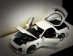 PGM MODEL 1/64 MAZDA RX7 - WHITE