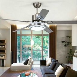 Kipas Angin Ceiling Plafon Gantung Sejuk Merata Serasa AC Dengan Lampu Tiga Warna Remote Control Stainless Premium Modern Garansi 1 Tahun