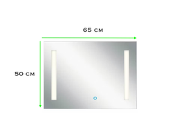 Espejo Lumin 50x65 cm con Luz LED y Touch