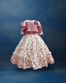 Pink - Nabotique Girl's Flower Print Chiffon Dress