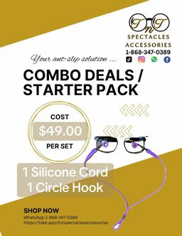 1 Silicone Cord + 1 Pair Circle Hook