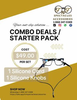 1 Silicone Cord + 1 Pair Silicone Knobs