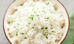 PLAIN WHITE RICE QUARTER TRAY IS 3LBS - GOOD FOR 4-5