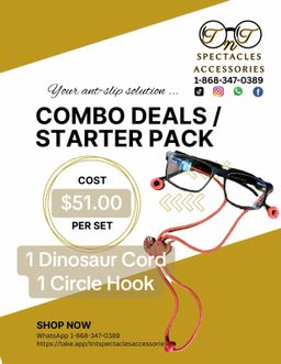 1 Dinosaur Cord + 1 Pair Circle Hook